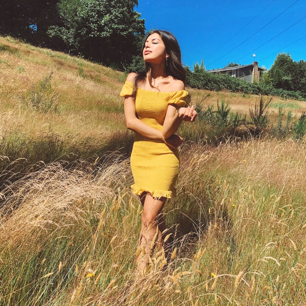Lost & Wander daffodil mini dress